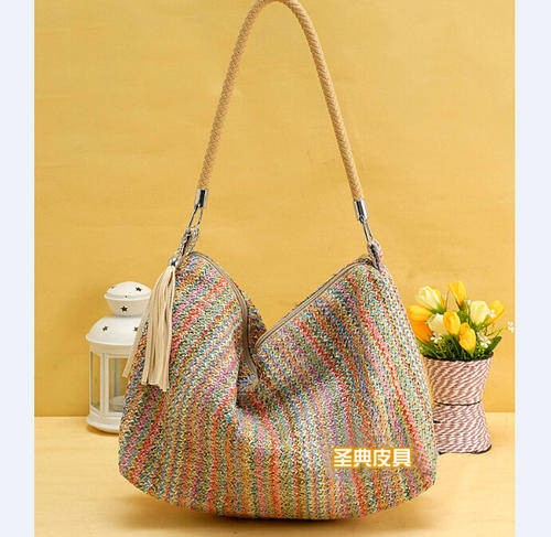 Knit ladies colorful handbag. Stock in ZA