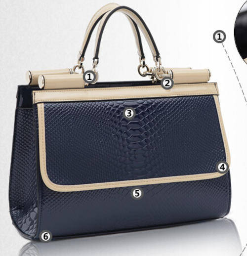 Snake pattern retro ladies handbag, with strape. Navy blue. Stock in ZA