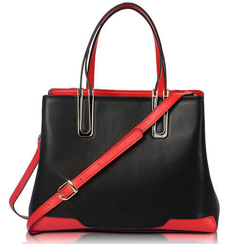 Genuine leather elegant and classic office ladies love handbag. Black color. Stock in ZA
