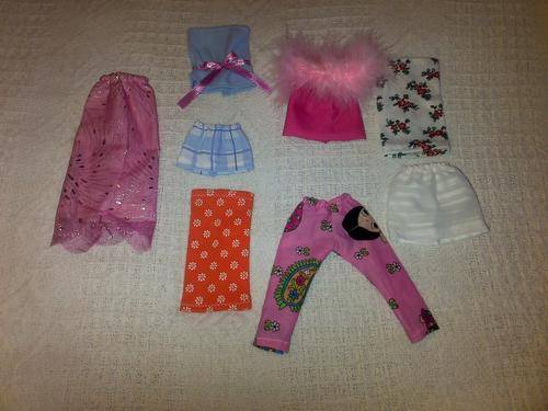 assorted hand made barbie doll clothes