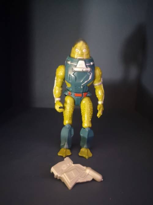 Slushhead / Kalamarr with backpack, vintage New Adventure of He-man (1990) action figure