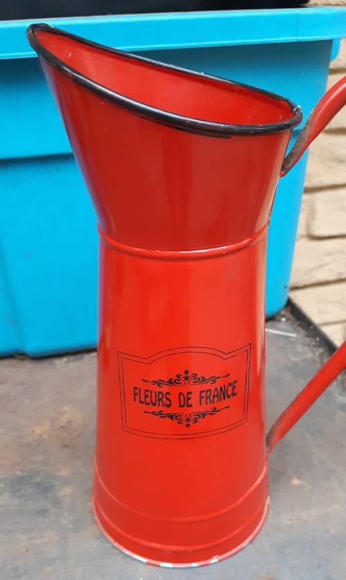 Vintage Enamel watering can - French design