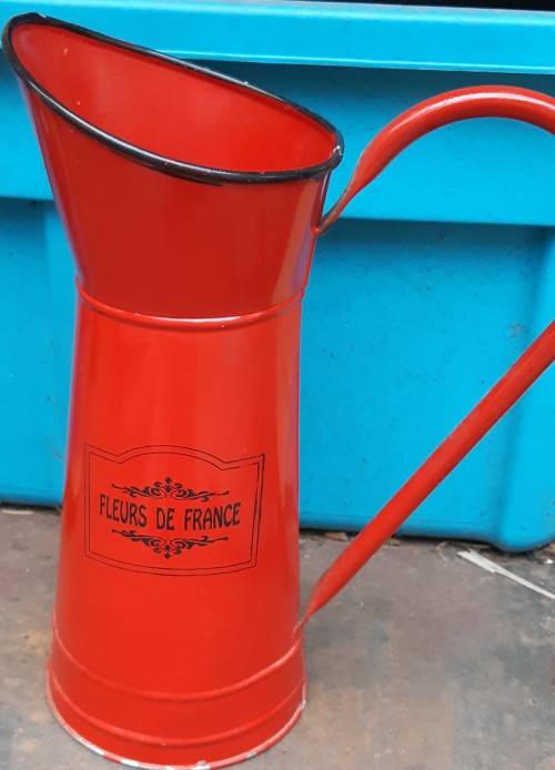 Vintage Enamel watering can - French design