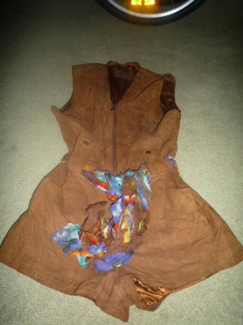 Leather(eatte) jump suit small size