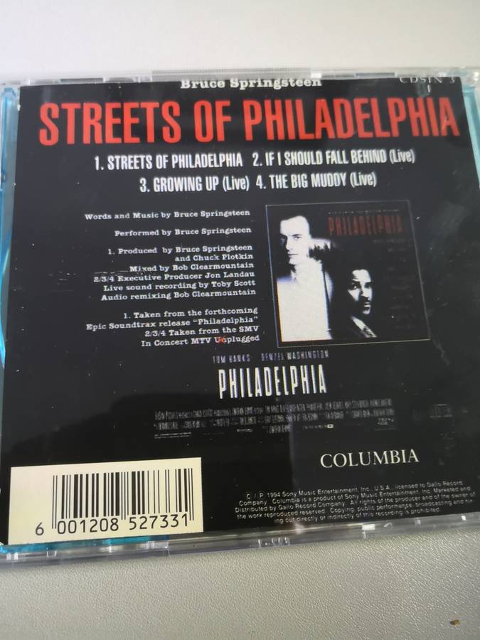 Streets of Philadelphia - Bruce Springsteen CD