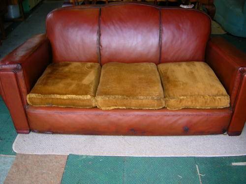Leather Circa 1930s Couch