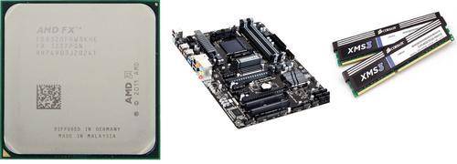 AMD FX-8320 Vishera 8-Core 3.5 GHz (4.0 GHz Turbo) Socket AM3+ CPU & Gigabyte GA-970A-D3P & 8GB RAM