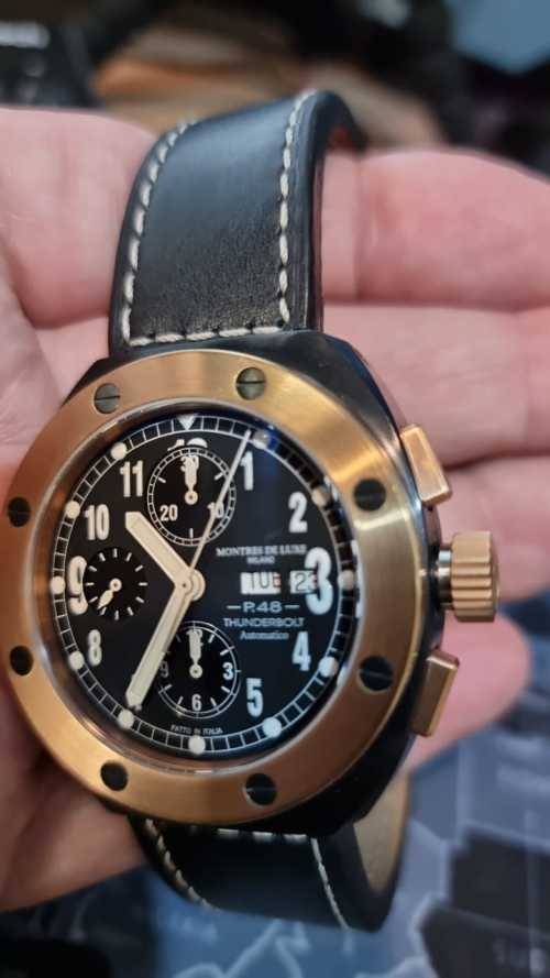 Montres De Luxe P48 Thunderbolt - Made in Italy - Limited Swiss Chronograph ETA Cal. 7750 Watch