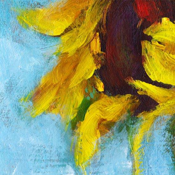 Yellow Sunflowers - Original Acrylic Painting - Miranda Gerber
