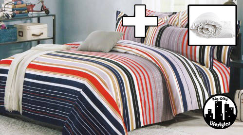 7 Piece Printed Microfiber Bedding Combo | Queen