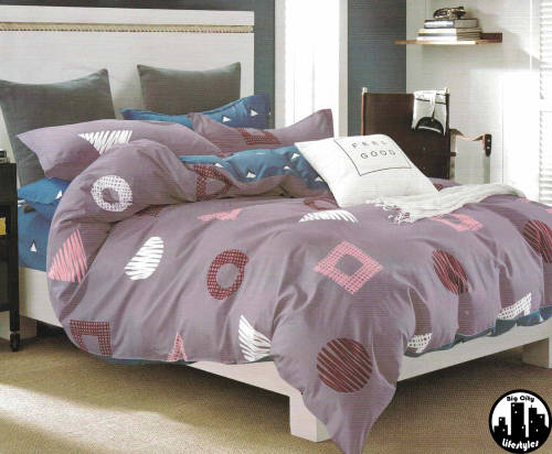 4 Piece Printed Cotton Duvet Cover Sets | Queen