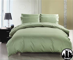 4 Piece Plain Cotton Duvet Cover Sets | Double & Queen