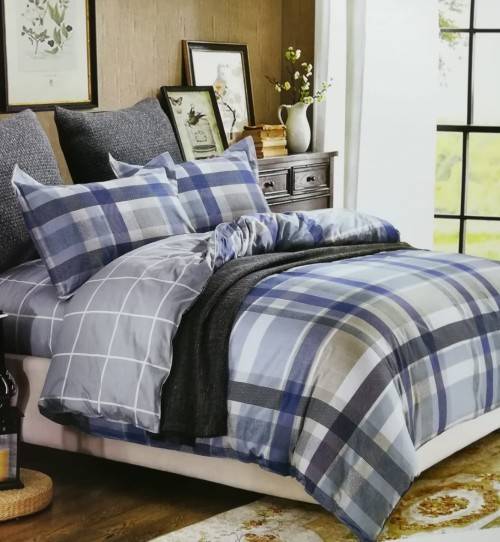 3 Piece Cotton Comforter Set | Three-Quarter