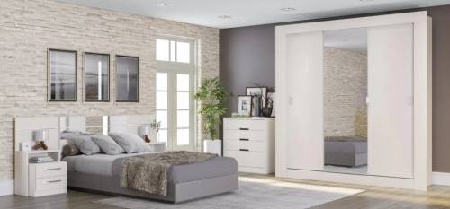 White 3 Door Sliding Wardrobe