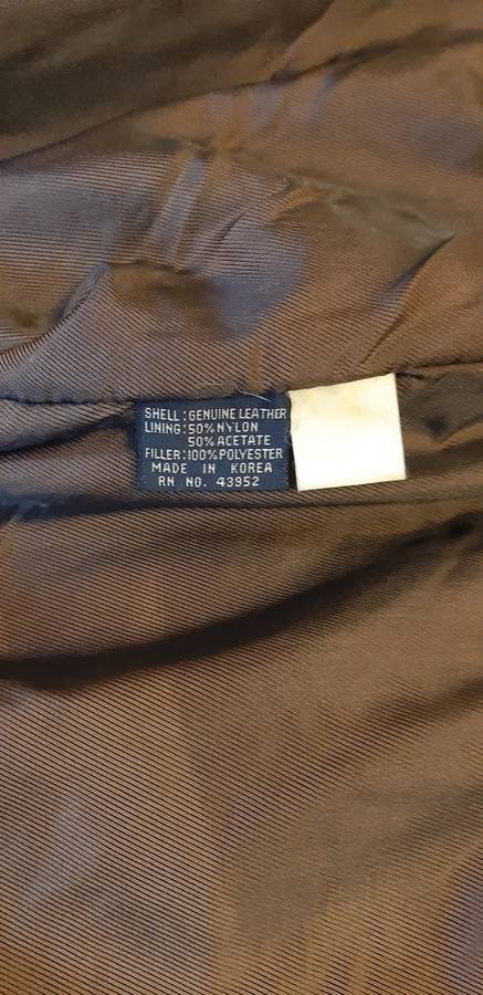 Genuine leather jacket bomber style