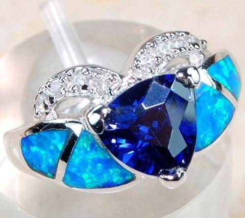 Sterling Silver 925 ,lab tanzanite,opal Sale !