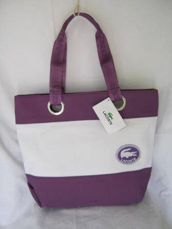 Lacoste bag purple/white
