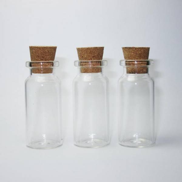 *** FREE SHIPPING*** Glass Vial With Cork for wedding favors or message in the bottle invitation