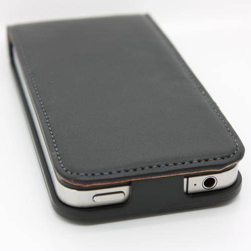 New Genuine Leather Flip Case for iPhone 4 and iPhone 4S