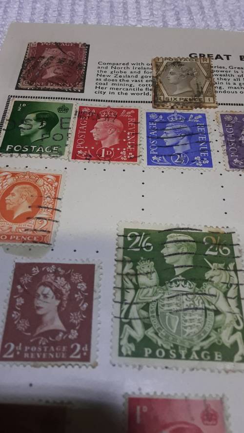 GB. Queen Victoria Stamps & Coin from 1840. Original Penny Reds. NB. Very few stamps.