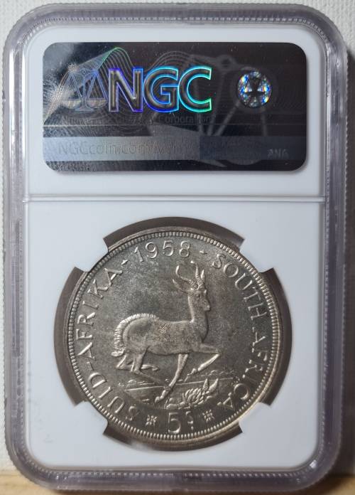 SECOND FINEST!!!! 1958 FIVE SHILLING  PL66