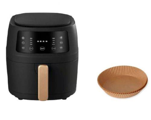 8L Digital Roaster Air fryer With Air fryer Paper Liner - Black