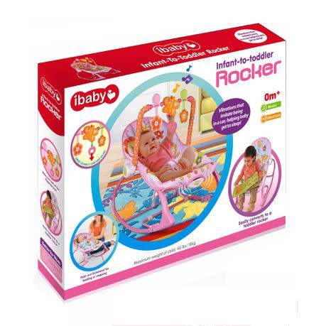 Totland Infant to Toddler Baby Musical Rocker - Pink