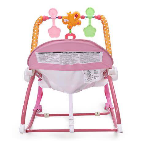 Totland Infant to Toddler Baby Musical Rocker - Pink