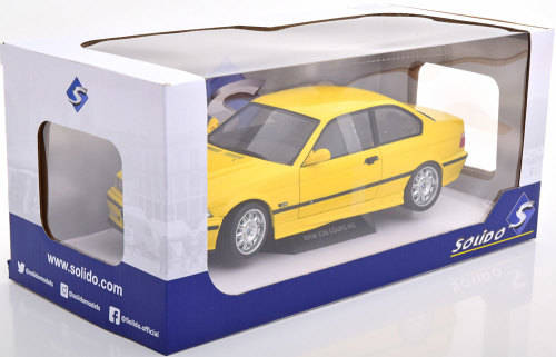 Diecast BMW E36 M3 model car by Solido - Dakar Yellow - DEFECTIVE MODEL - PLEASE READ DESCRIPTION