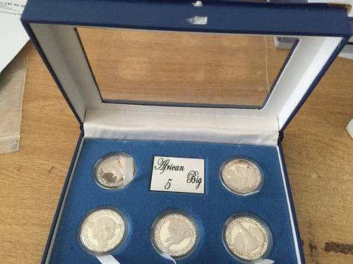 AFRICA BIG 5 SILVER SET