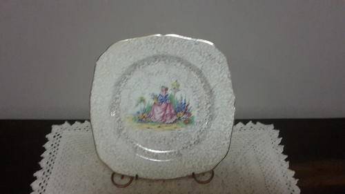 Antique H&K Tunstall Crinoline Lady Pinkie Cake Serving Platter or Dinnerplate