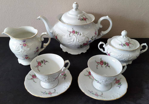 Vintage Floral Pattern Tea for Two