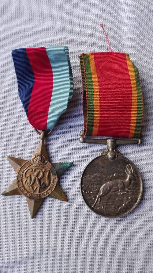 Grouping of ww2 medals. Issued to z.j koekemoer