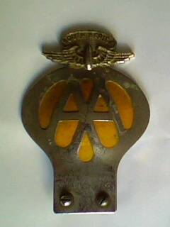 AA car metal bumper badge.