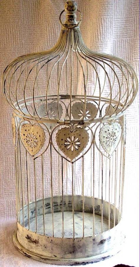 Decorative wire bird cage - 57 x 31 x 28 cm