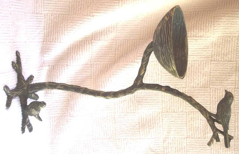 Green brown Metal bird feeder - 48 x 29 x 15 cm