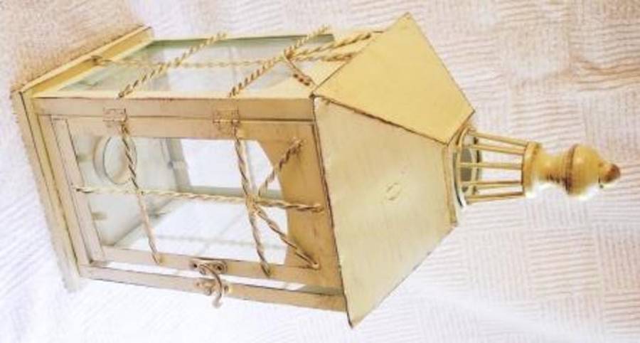 Beautiful Metal Candle Lantern - 39 x 16 cm