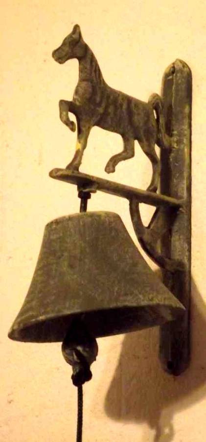 Green brown Horse door bell