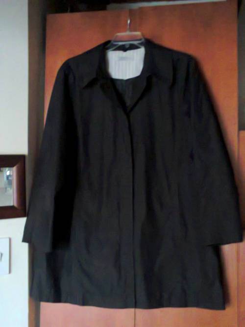 LONG BLACK  ALL-WEATHER JACKET WITH LINING - WOOLWORTHS XXXL