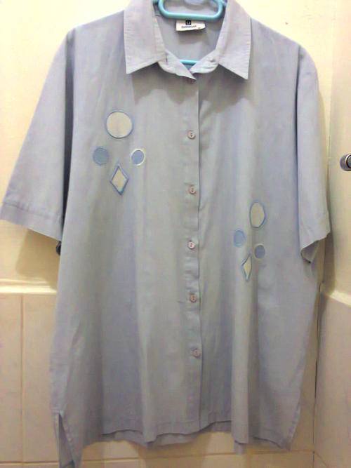 PALE BLUE COTTON TOP - SIZE 42