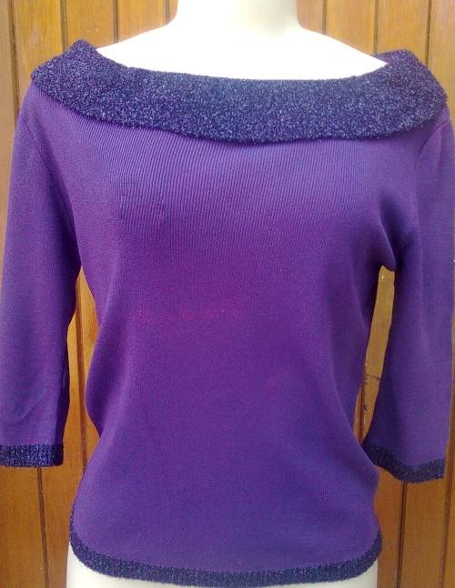 BEAUTIFUL PLUM JERSEY - SIZE: 12