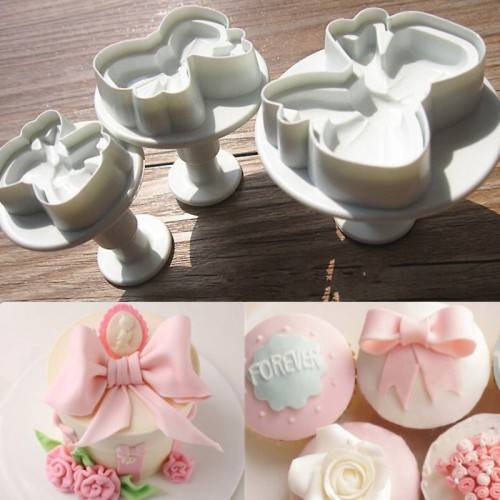 ***3 PIECE*** BOW FONDANT PLUNGER SET
