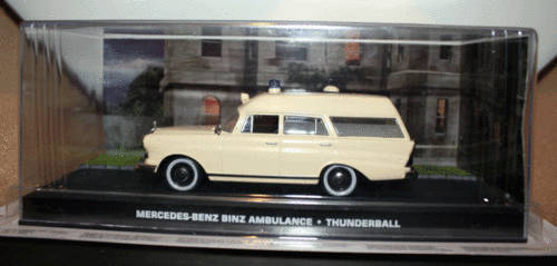 JAMES BOND 007 CAR COLLECTION No 94 Mercedes-Benz 190 Binz Ambulance  - Thunderball