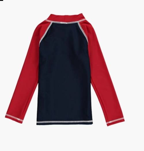 Navy and Red Dino Print UV Rash Vest