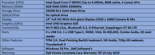 Brand New Demo Dell Latitude 7490 - Intel Quad Core i7 - 8th Generation Notebook