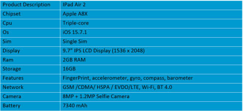 Apple Ipad air 2 WIFI + LTE