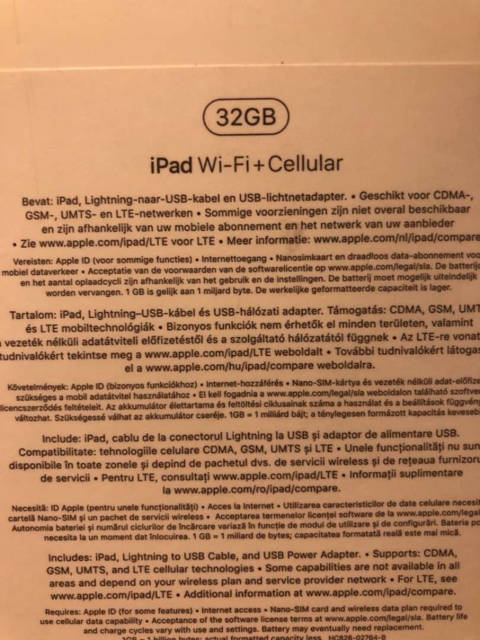 Ipad 5 (Wifi and Cellular) 32Gb
