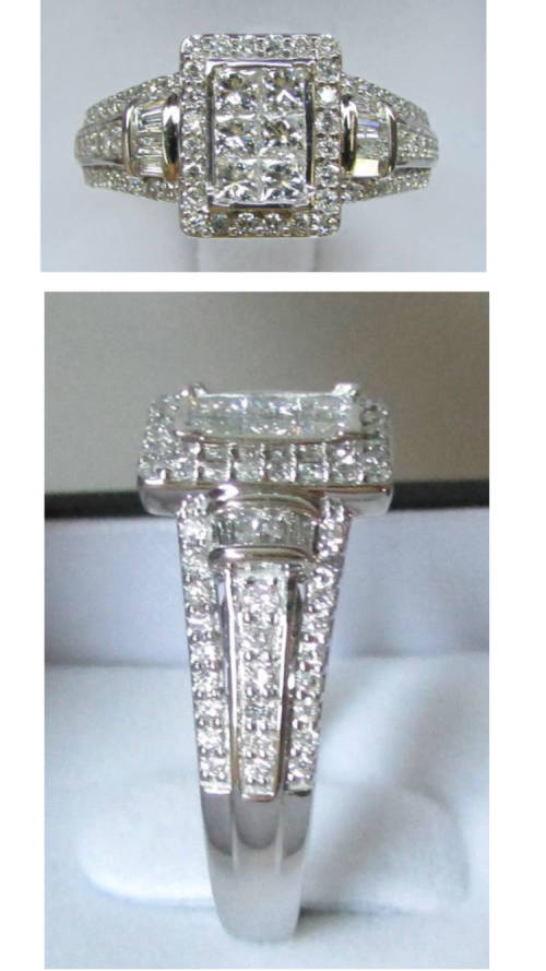 JAW DROPPING [R79855] INVISIBLE [VS] DESIGN [1.505ct] DIAMOND RING [4.992g] WHITE GOLD