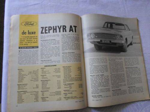 CAR MAGAZINE AUGUST 1968 ( GM RANGER 153 , PEUGEOT 404 , FORD ZEPHYR V6 , HOLDEN )