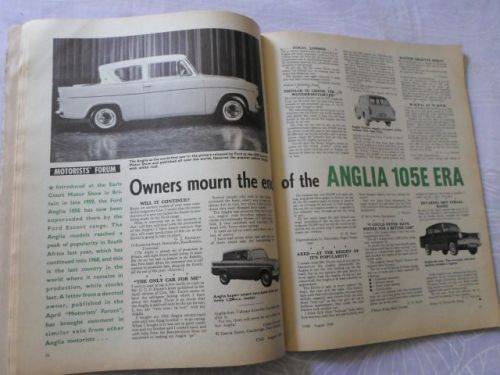 CAR MAGAZINE AUGUST 1968 ( GM RANGER 153 , PEUGEOT 404 , FORD ZEPHYR V6 , HOLDEN )